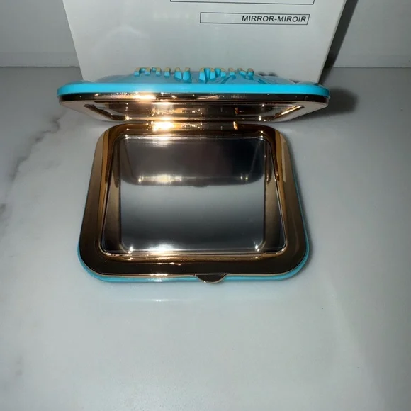 New Miu Miu Blue Quilted Mirror - Picture 4 of 9